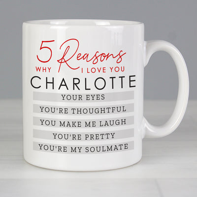 Personalised 5 Reasons Why Mug Mugs Everything Personal