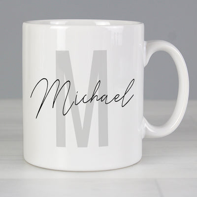 Personalised Name & Initial Mug Mugs Everything Personal