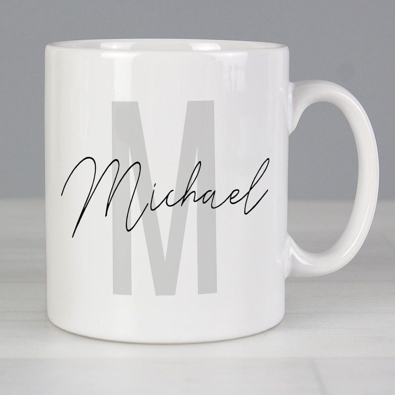 Personalised Name & Initial Mug Mugs Everything Personal