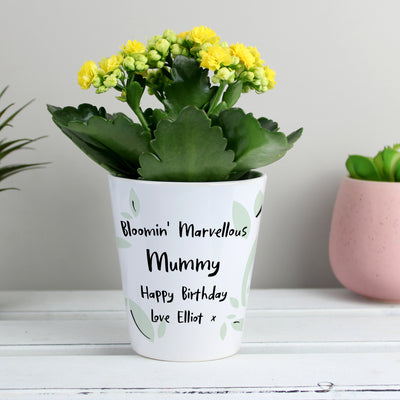 Personalised Leaf Plant Pot Vases Everything Personal