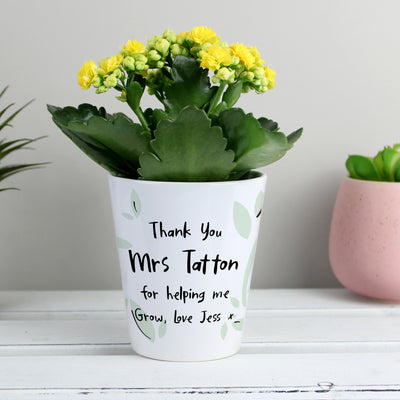 Personalised Leaf Plant Pot Vases Everything Personal