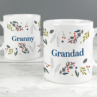 Personalised Festive Christmas Mug Set Mugs Everything Personal