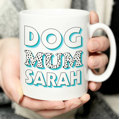 Personalised Dog Mum Blue Spots Mug Mugs Everything Personal