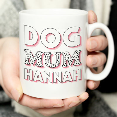 Personalised Dog Mum Pink Spots Mug Mugs Everything Personal