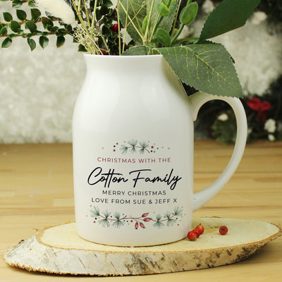 Personalised Christmas Flower Jug Vases Everything Personal