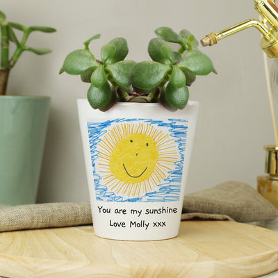Personalised Childrens Drawing Photo Upload Plant Pot Photo Upload Products Everything Personal
