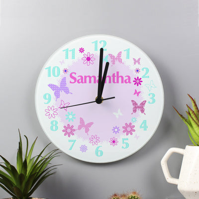Personalised Butterfly Clock Clocks & Watches Everything Personal
