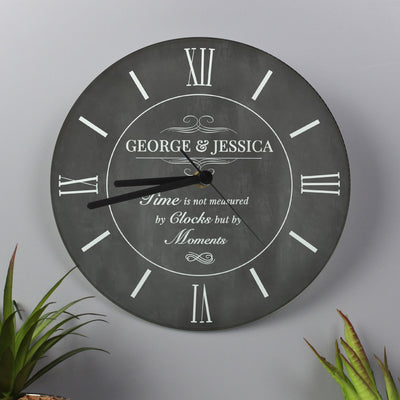 Personalised Measured In Moments Glass Clock Clocks & Watches Everything Personal