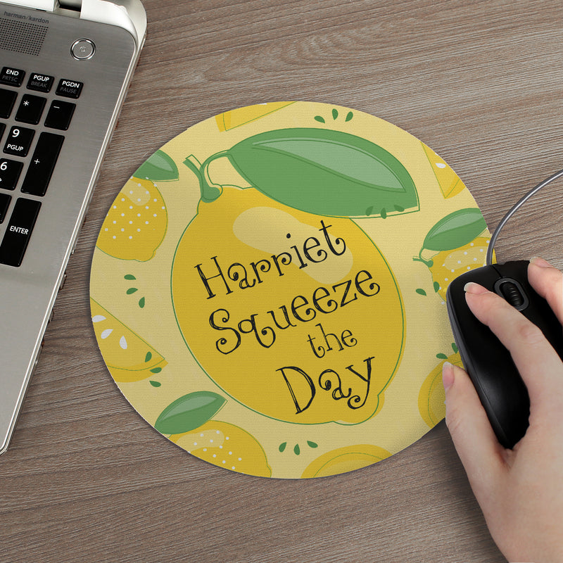 Personalised Squeeze the Day Mouse Mat Stationery & Pens Everything Personal