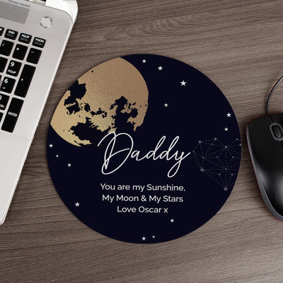 Personalised Sun Moon & Stars Mouse Mat Stationery & Pens Everything Personal