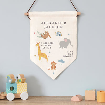 Personalised Safari Animals Animal Hanging Banner Hanging Decorations & Signs Everything Personal