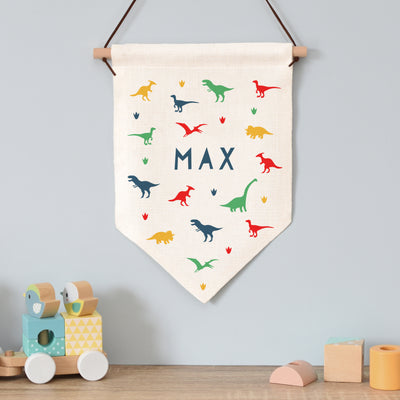 Personalised Dinosaur Hanging Banner Hanging Decorations & Signs Everything Personal