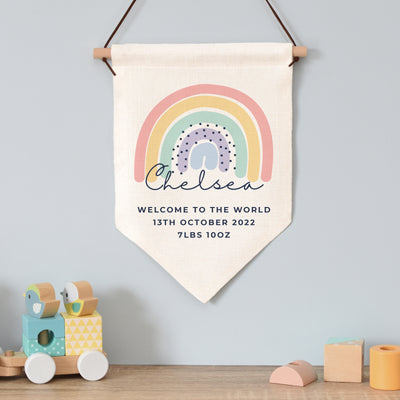Personalised Rainbow Hanging Banner Hanging Decorations & Signs Everything Personal
