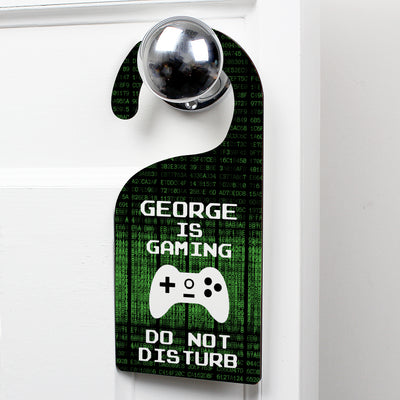 Personalised Gaming Door Hanger Hanging Decorations & Signs Everything Personal
