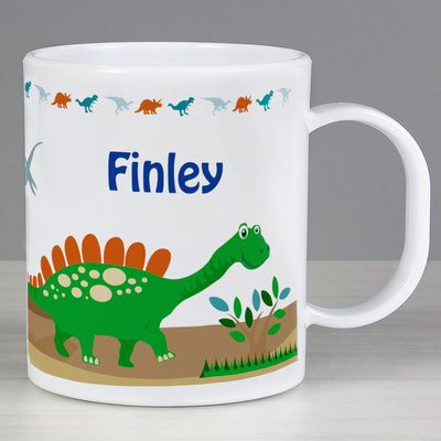 Personalised Dinosaur Plastic Mug Mugs Everything Personal