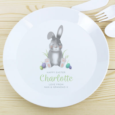 Personalised Easter Bunny Plastic Plate Mealtime Essentials Everything Personal
