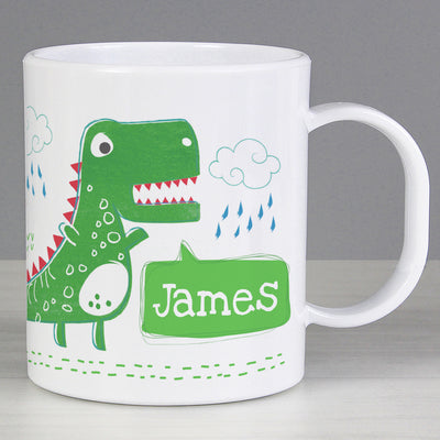 Personalised Be Roarsome Dinosaur Plastic Mug Mugs Everything Personal