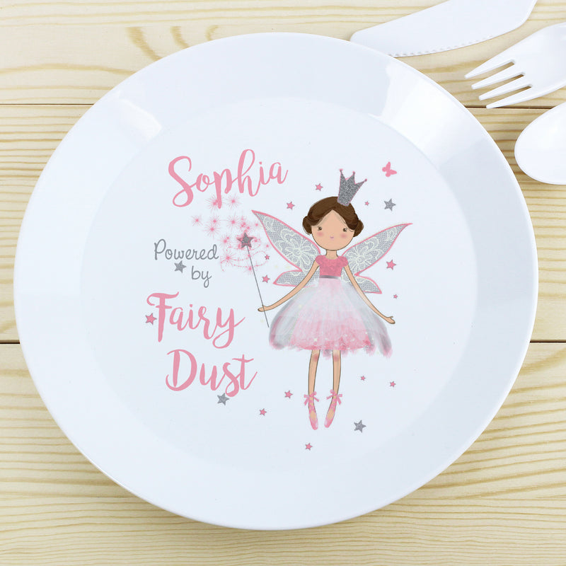 Personalised Fairy Princess Plastic Plate Mealtime Essentials Everything Personal