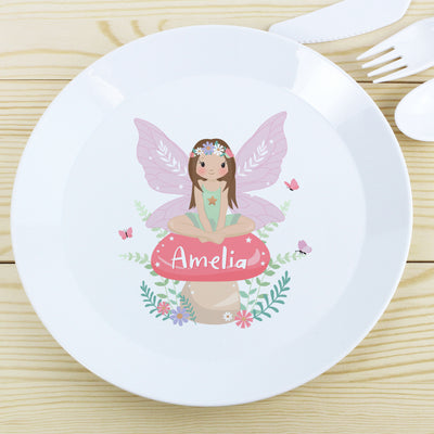 Personalised Toadstool Fairy Plastic Plate Mealtime Essentials Everything Personal