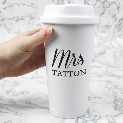 Personalised Free Text Insulated Reusable Eco Travel Cup Mugs Everything Personal