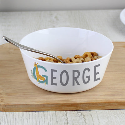 Personalised Animal Alphabet Plastic Bowl Mealtime Essentials Everything Personal