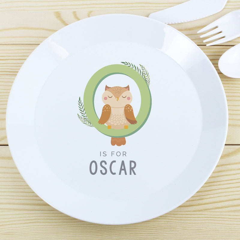 Personalised Animal Alphabet Plastic Plate Mealtime Essentials Everything Personal