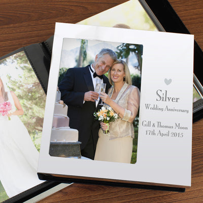 Personalised Decorative Silver Anniversary 6x4 Photo Frame Album Photo Frames, Albums and Guestbooks Everything Personal