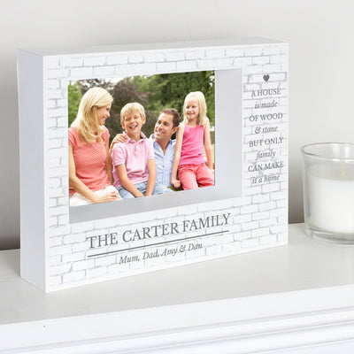 Personalised Family 5x7 Landscape Box Photo Frame Photo Frames, Albums and Guestbooks Everything Personal