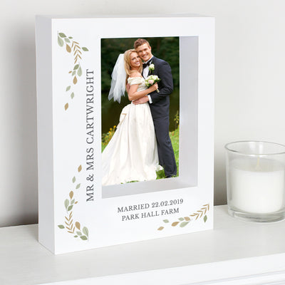 Personalised Fresh Botanical 5x7 Box Photo Frame Photo Frames, Albums and Guestbooks Everything Personal