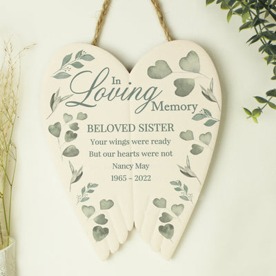 Personalised In Loving Memory Ceramic Wings Memorials Everything Personal