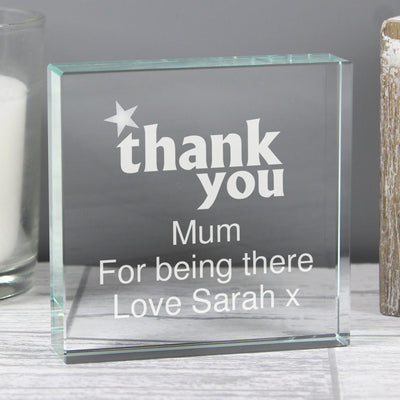 Personalised Thank you Large Crystal Token Ornaments Everything Personal