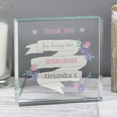 Personalised Garden Bloom Crystal Token Ornaments Everything Personal