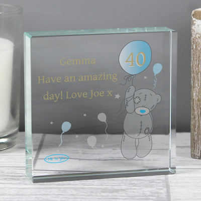 Personalised Me To You Balloon Large Crystal Token Ornaments Everything Personal