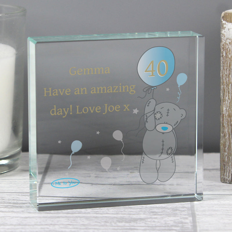 Personalised Me To You Balloon Large Crystal Token Ornaments Everything Personal