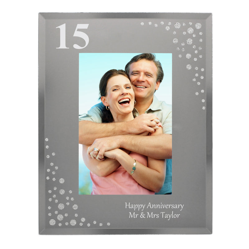 Personalised Big Age 4x6 Diamante Glass Photo Frame Photo Frames, Albums and Guestbooks Everything Personal
