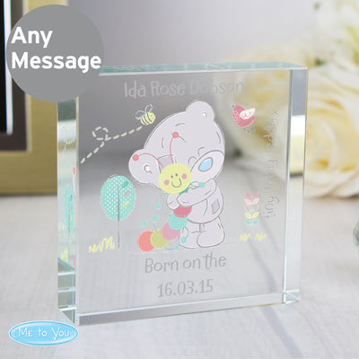 Personalised Tiny Tatty Teddy Cuddle Bug Large Crystal Token Ornaments Everything Personal