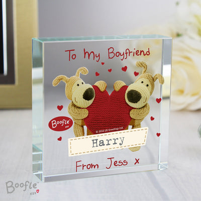 Personalised Boofle Shared Heart Large Crystal Token Ornaments Everything Personal