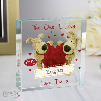 Personalised Boofle Shared Heart Crystal Token Ornaments Everything Personal