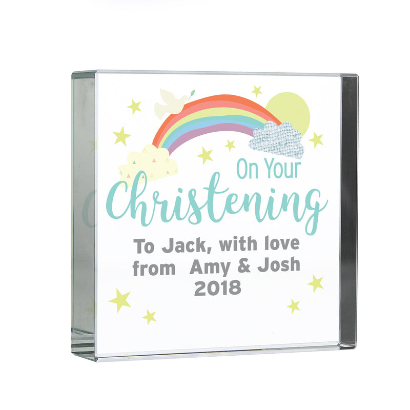 Personalised On Your Christening Large Crystal Token Ornaments Everything Personal