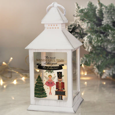 Personalised Nutcracker White Lantern Christmas Decorations Everything Personal