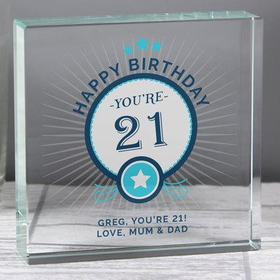Personalised Birthday Large Crystal Token Ornaments Everything Personal