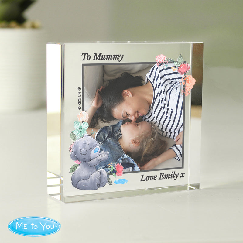 Personalised Me To You Floral Photo Upload Crystal Token Ornaments Everything Personal