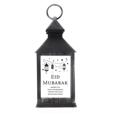 Personalised Eid and Ramadan Black Lantern LED Lights, Candles & Decorations Everything Personal