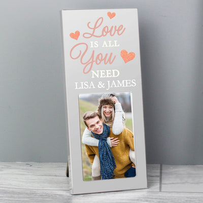 Personalised 'Love is All You Need' 2x3 Photo Frame Photo Frames, Albums and Guestbooks Everything Personal