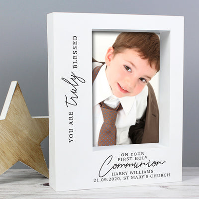 Personalised 'Truly Blessed' First Holy Communion 5x7 Box Photo Frame Photo Frames, Albums and Guestbooks Everything Personal