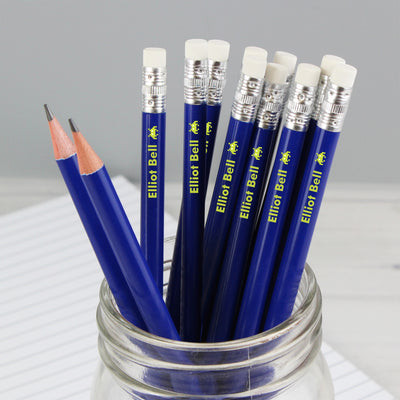 Personalised Alien Motif Blue Pencils Stationery & Pens Everything Personal