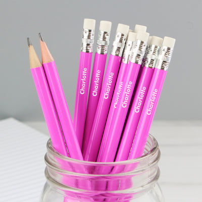 Personalised Pink Pencils Stationery & Pens Everything Personal