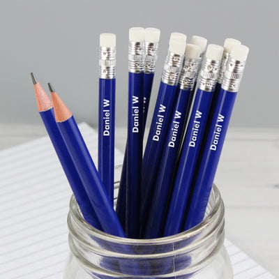 Personalised Blue Pencils Stationery & Pens Everything Personal