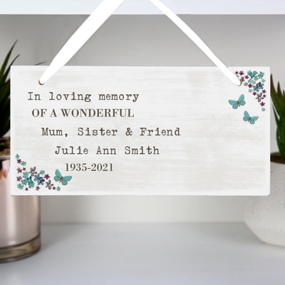 Personalised Forget me not Wooden Sign Hanging Decorations & Signs Everything Personal