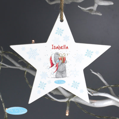 Personalised Me To You Wooden Wooden Star Decoration Hanging Decorations & Signs Everything Personal